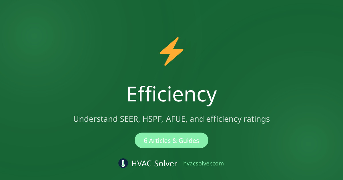 HVAC Efficiency Ratings — SEER, AFUE, HSPF Explained | HVACSolver